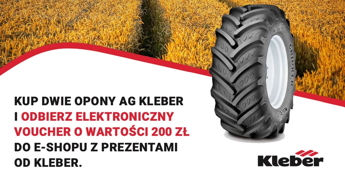 Z oponami Kleber wygrywasz dwa razy. Promocja Opony rolnicze Kleber