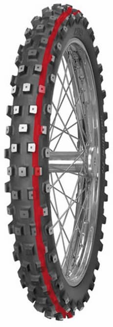 Opona Mitas 80/100 - 21 XT-994 WINTER FRICTION [51 R] TT (biały pasek)