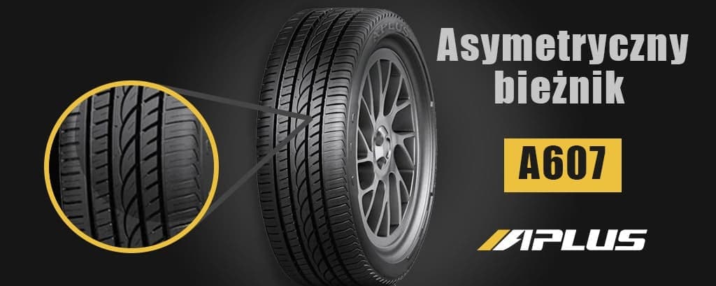 Asymetryczny bieznik opony Aplus A607
