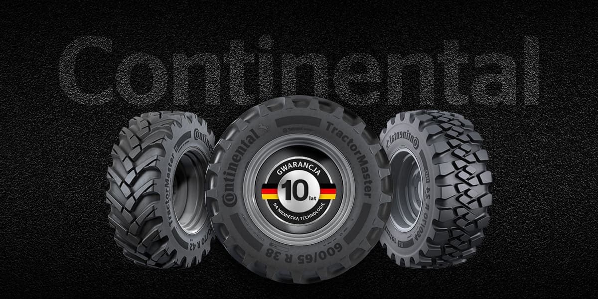 Aż do 10 lat gwarancji na opony rolnicze Continental.