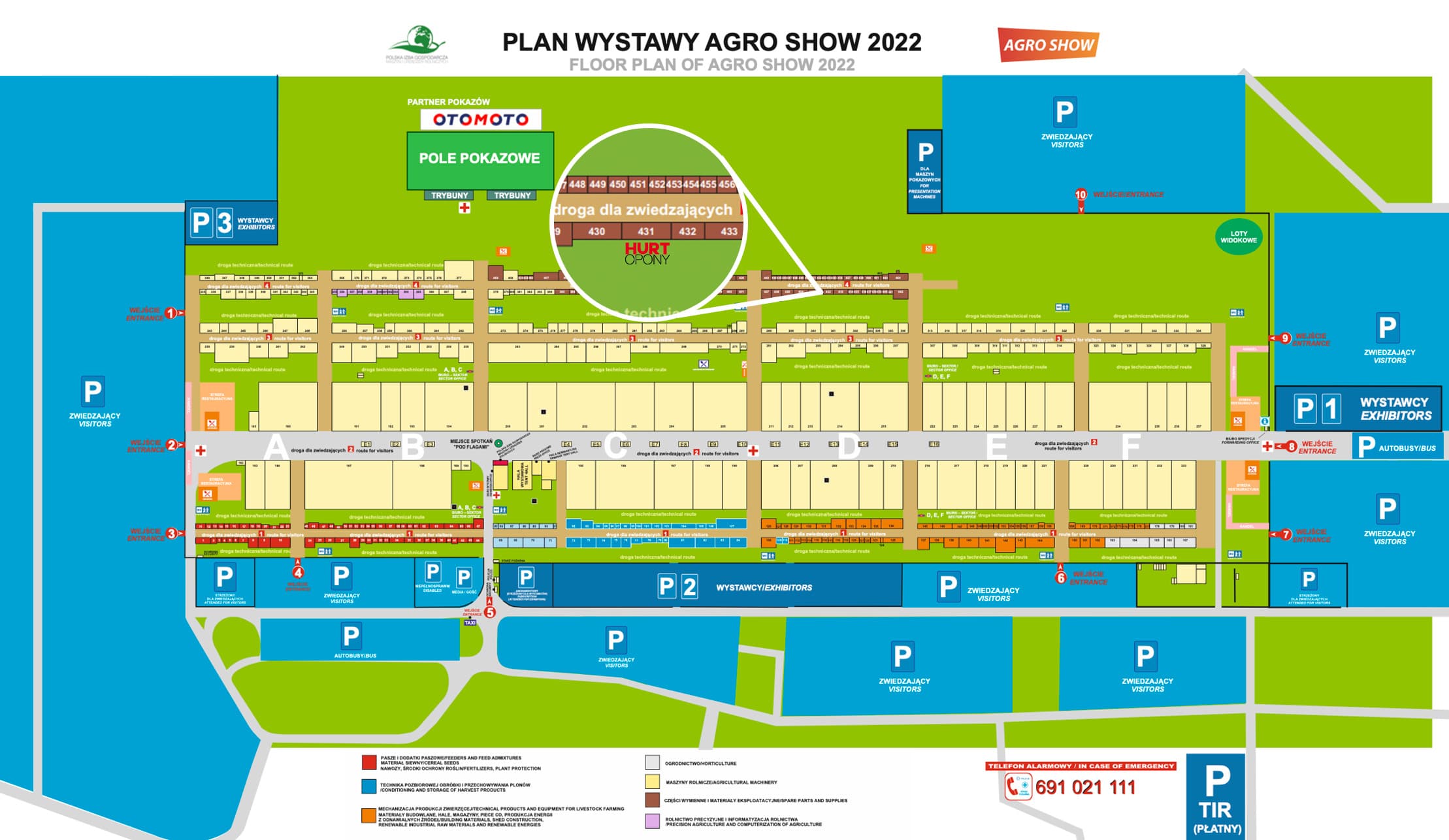 Mapa targów agroshow 2022