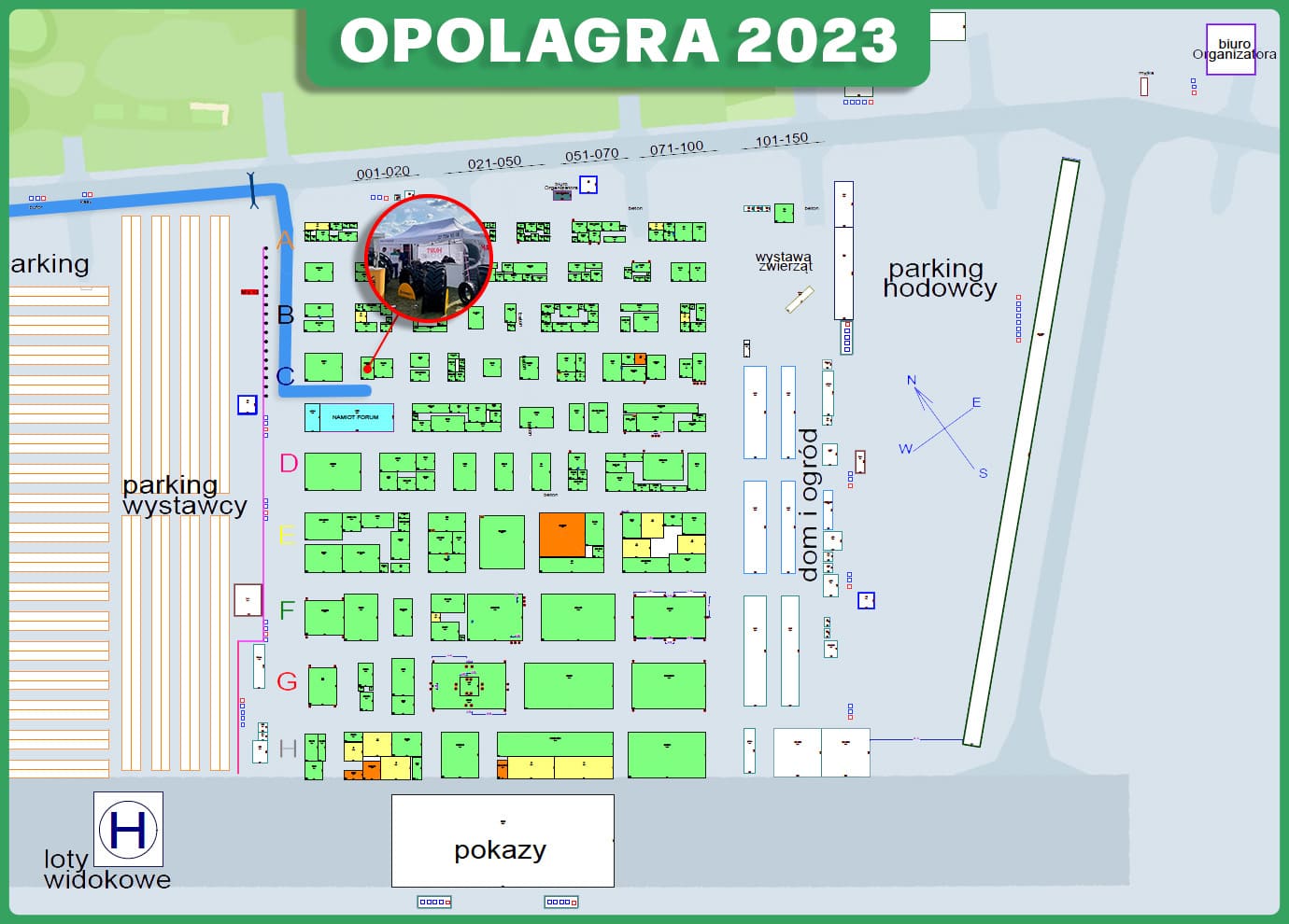 Mapa targów Opolagra 2023