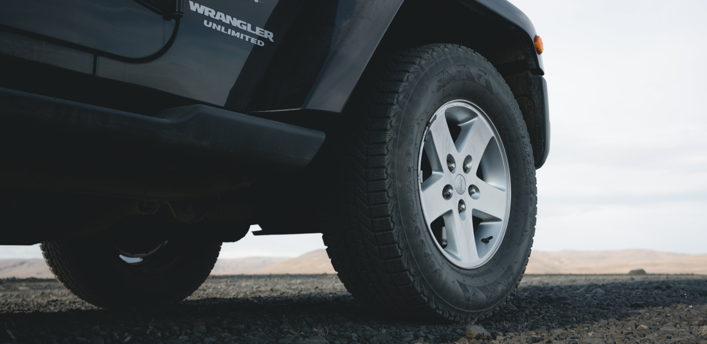 zdjęcie koła samochodu terenowego